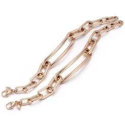 MORRELL 18K GOLD GRADUATING CHAIN LINK BRACELET WITH ELONGATED LINK