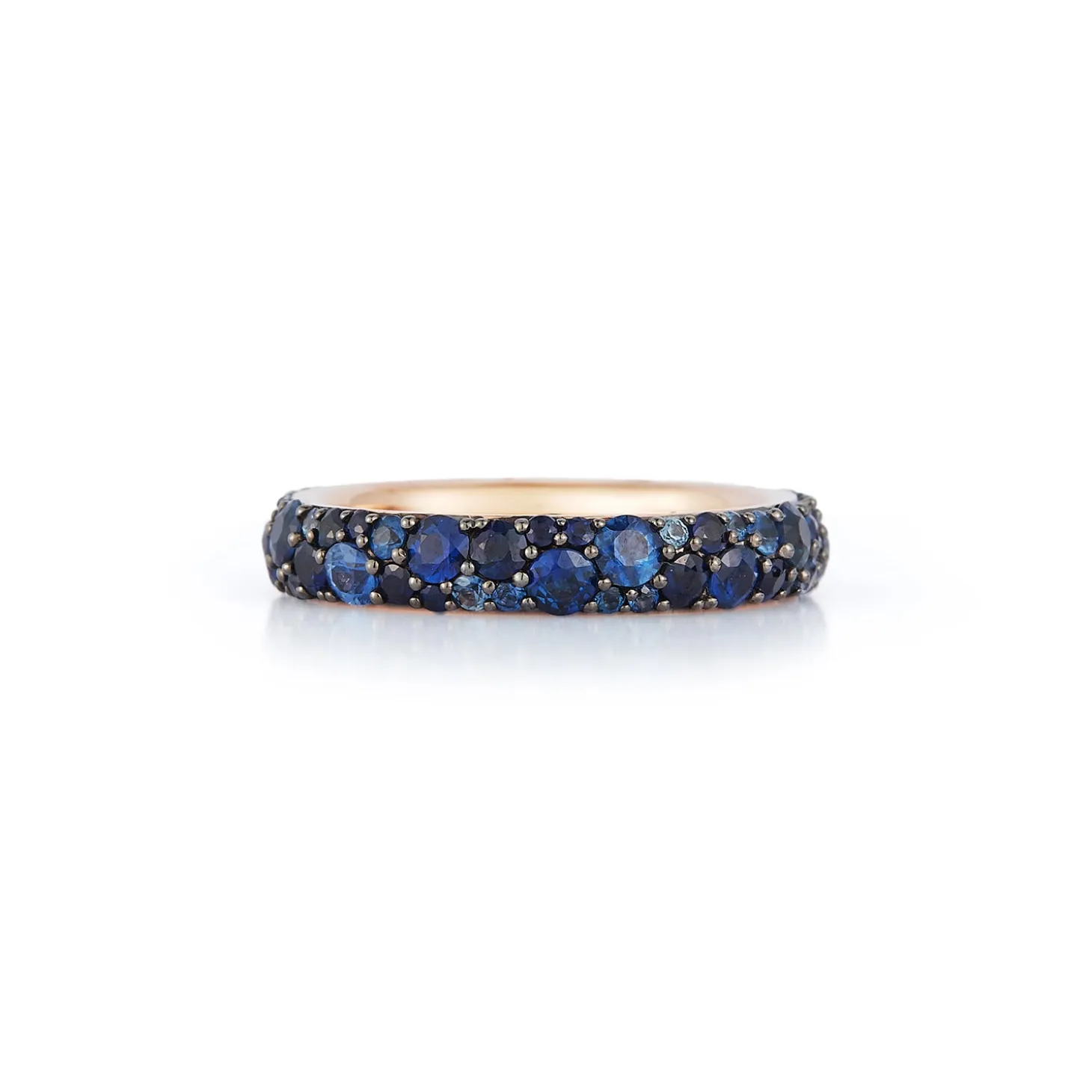OC X WF 18K GOLD AND BLUE SAPPHIRE BAND RING