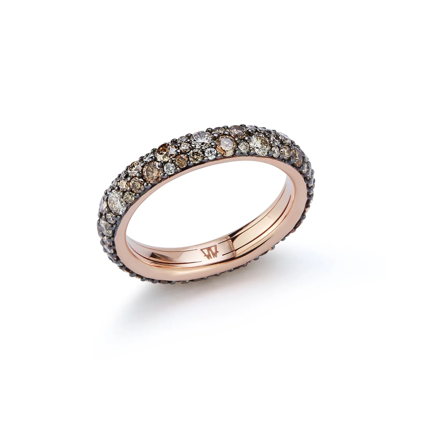 OC X WF 18K GOLD AND CHAMPAGNE DIAMOND BAND RING