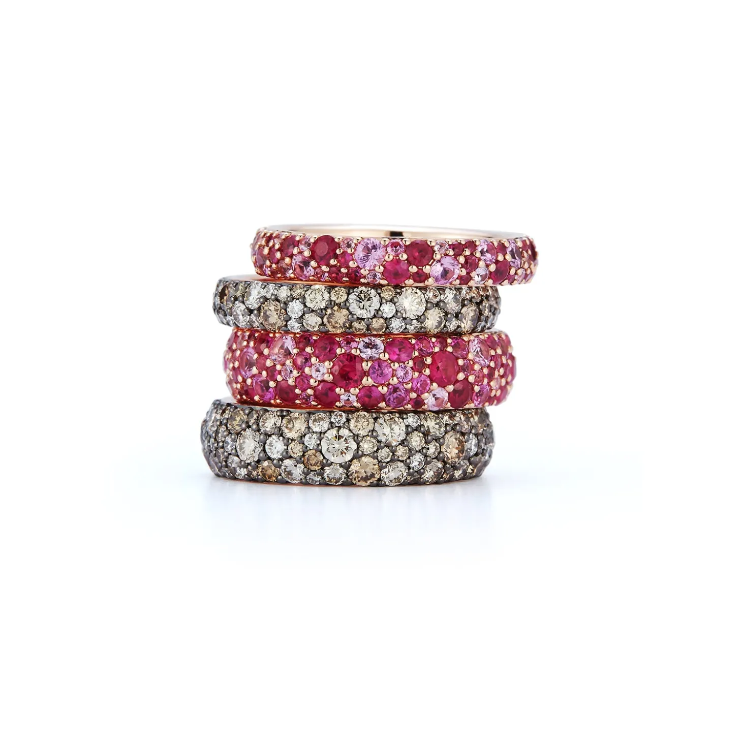 OC X WF 18K GOLD AND CHAMPAGNE DIAMOND BAND RING
