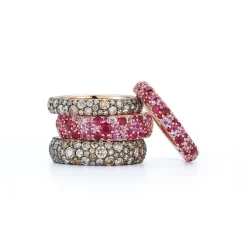 OC X WF 18K GOLD AND CHAMPAGNE DIAMOND BAND RING