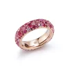 OC X WF 18K GOLD AND PINK SAPPHIRE BAND RING