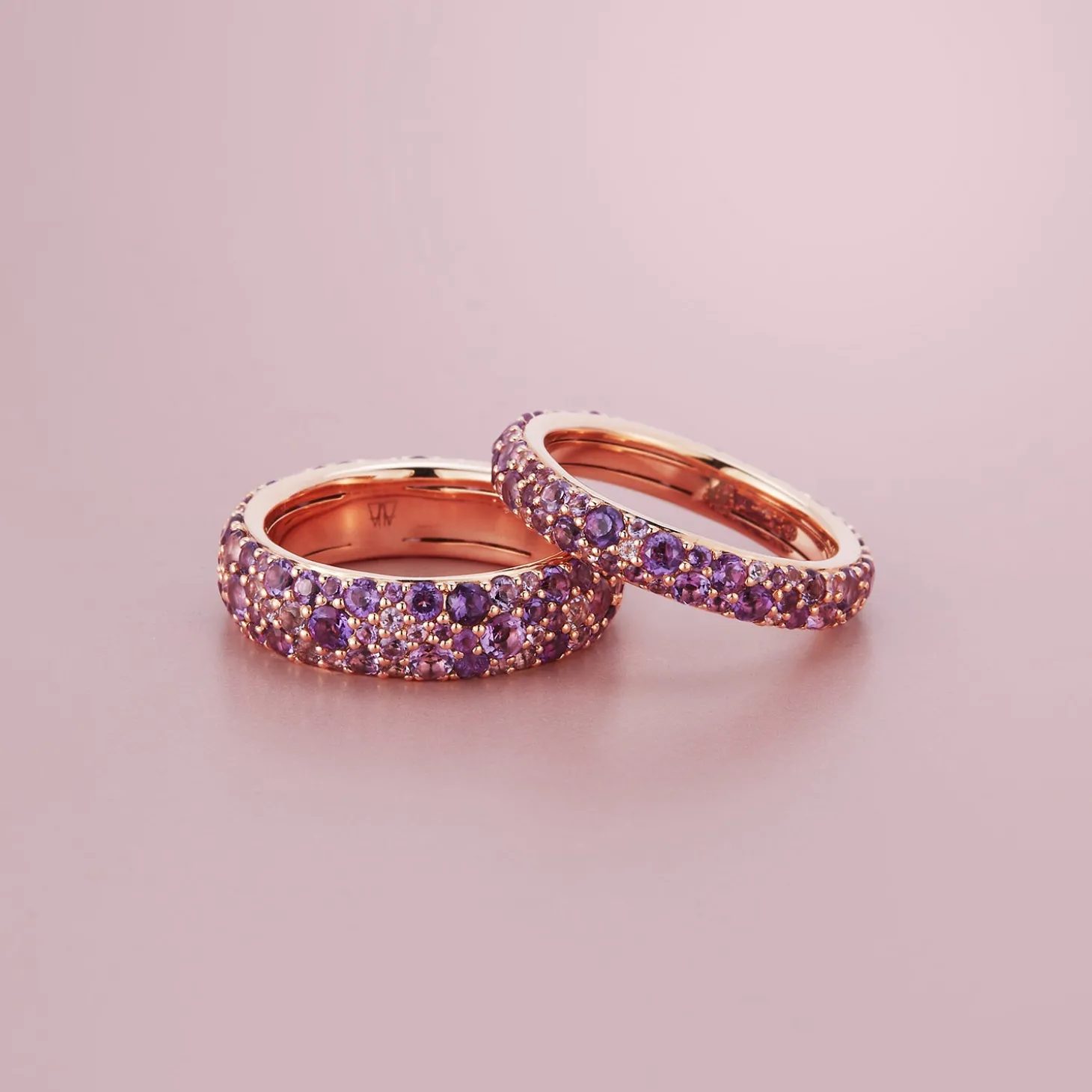 OC X WF 18K GOLD AND PURPLE AMETHYST BAND RING