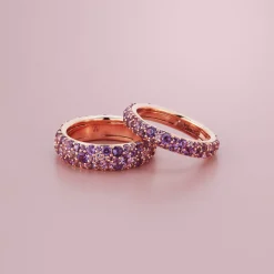 OC X WF 18K GOLD AND PURPLE AMETHYST BAND RING