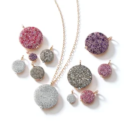 OC X WF 18K LARGE AMETHYST PEBBLE LOCKET