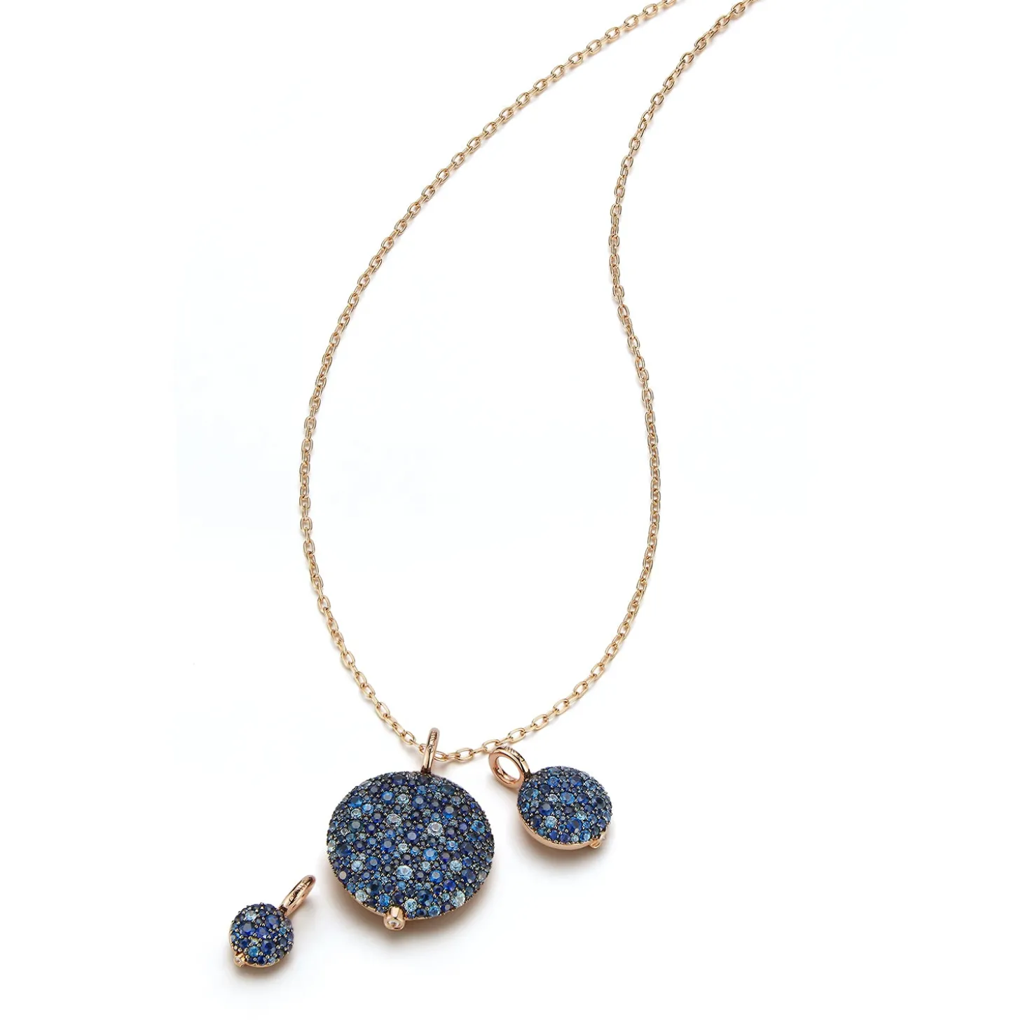 OC X WF 18K LARGE BLUE SAPPHIRE PEBBLE LOCKET