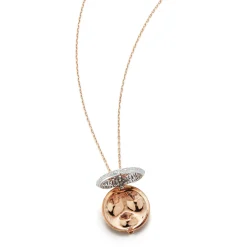 OC X WF 18K LARGE DIAMOND PEBBLE LOCKET