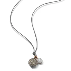 OC X WF 18K MEDIUM CHAMPAGNE DIAMOND PEBBLE LOCKET