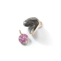 OC X WF 18K MEDIUM CHAMPAGNE DIAMOND PEBBLE LOCKET