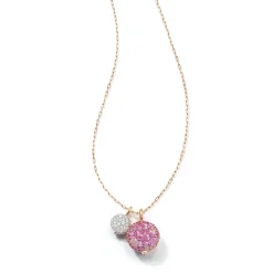 OC X WF 18K MEDIUM PINK SAPPHIRE PEBBLE LOCKET