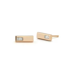 OTTOLINE 18K DIAMOND BAGUETTE STUD EARRINGS
