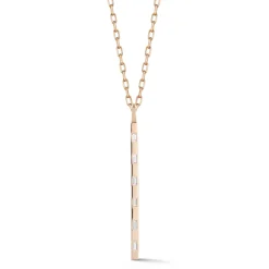 OTTOLINE 18K GOLD AND BAGUETTE DIAMOND BAR CHARM