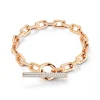 SAXON 18K DIAMOND TOGGLE CHAIN LINK BRACELET