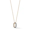 SAXON 18K GOLD ALL BLUE SAPPHIRE MINI SINGLE LINK NECKLACE