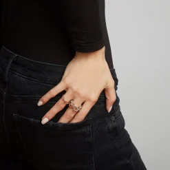 SAXON 18K GOLD CHAIN LINK RING