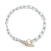 SAXON 18K TWO TONE GRADUATING CHAIN LINK CHOKER