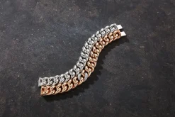 SAXON STERLING SILVER 15MM JUMBO CURB LINK BRACELET