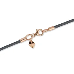 SYDNEY NAPA LEATHER CORD WITH 18K ROSE GOLD CLASP