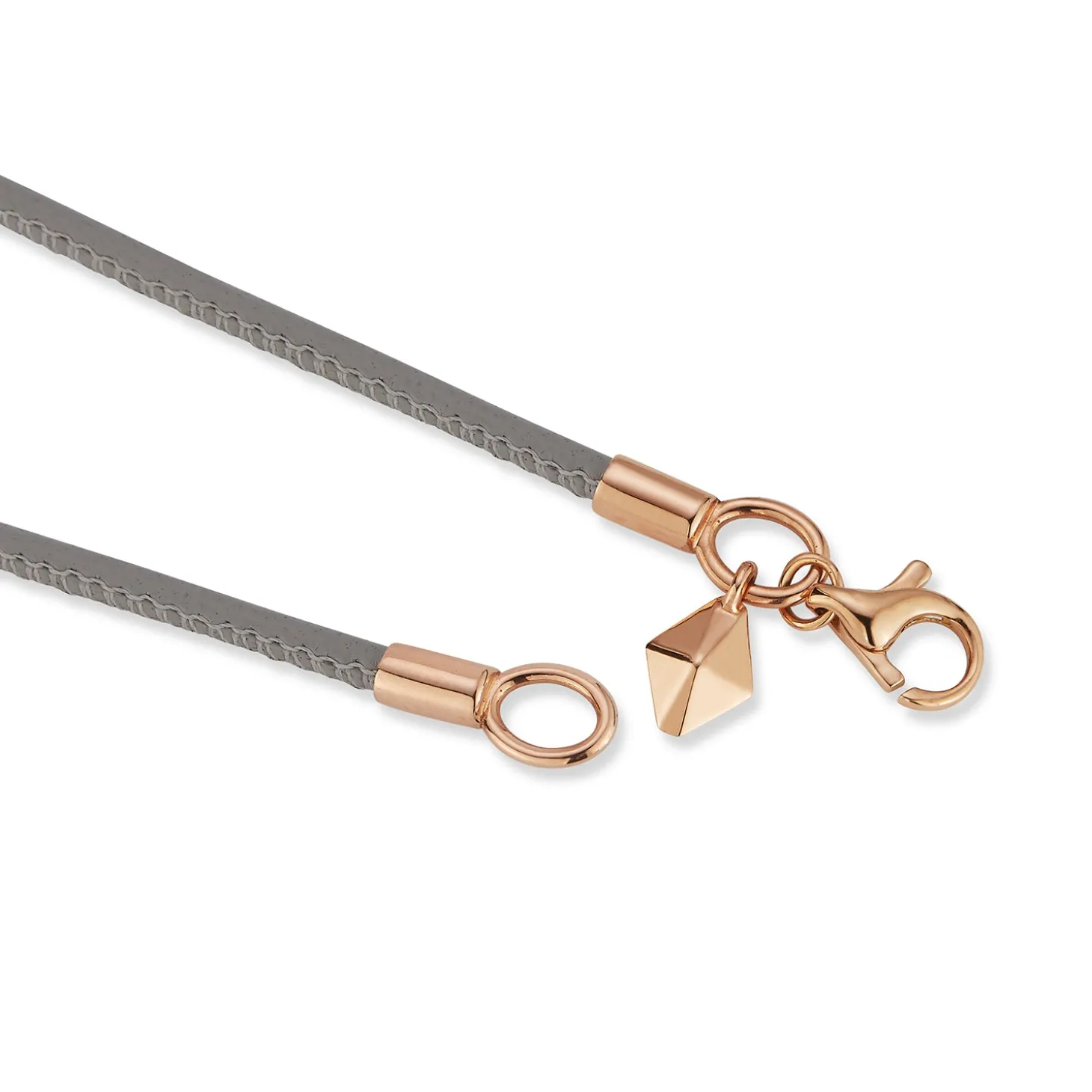 SYDNEY NAPA LEATHER CORD WITH 18K ROSE GOLD CLASP