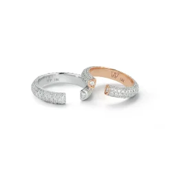 THOBY 18K ALL DIAMOND TUBULAR CUFF RING