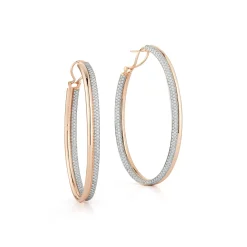 THOBY 18K AND DIAMOND TUBULAR HOOP