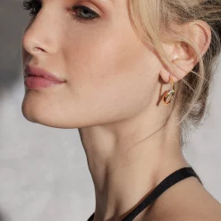 THOBY 18K DIAMOND TUBULAR SMALL HOOP EARRING