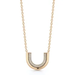 THOBY 18K GOLD AND DIAMOND LARGE TUBULAR NECKLACE