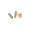 WF CLASSIC 18K AND CHAMPAGNE DIAMOND MINI BAR STUDS