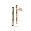 WF CLASSIC 18K AND CHAMPAGNE DIAMOND BAR EARRINGS
