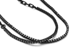 WF CLASSIC 18K BLACK GOLD AND BLACK DIAMOND TENNIS NECKLACE
