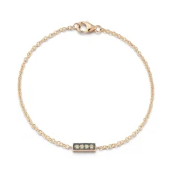 WF CLASSIC 18K GOLD AND CHAMPAGNE DIAMOND BAR BRACELET