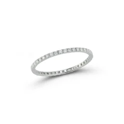 WF CLASSIC 18K GOLD AND DIAMOND ETERNITY BAND RING