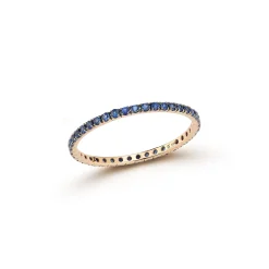 WF CLASSIC 18K GOLD AND SAPPHIRE ETERNITY BAND RING
