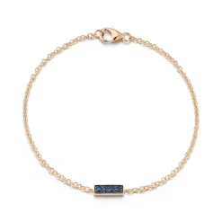 WF CLASSIC 18K GOLD AND SAPPHIRE BAR BRACELET