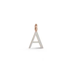 WOOLF 18K GOLD AND DIAMOND INITIAL AND NUMBER CHARMS