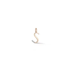 WOOLF 18K GOLD AND DIAMOND MINI INITIAL AND NUMBER CHARMS