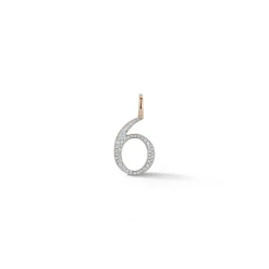 WOOLF 18K GOLD AND DIAMOND INITIAL AND NUMBER CHARMS