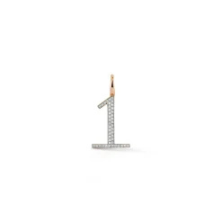 WOOLF 18K GOLD AND DIAMOND INITIAL AND NUMBER CHARMS