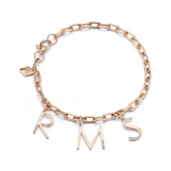 WOOLF 18K GOLD AND DIAMOND MINI INITIAL AND NUMBER CHARMS