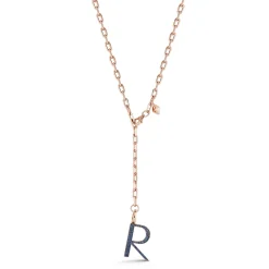 WOOLF 18K ROSE GOLD AND SAPPHIRE INITIAL AND NUMBER CHARMS